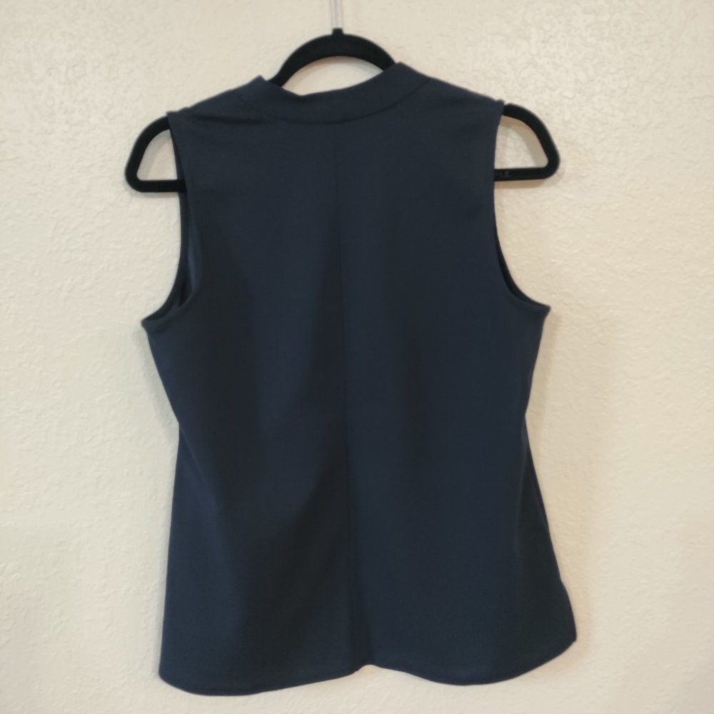 Ann Taylor Women's Sleeveless Top Dark Blue Medium - Picture 2 of 7
